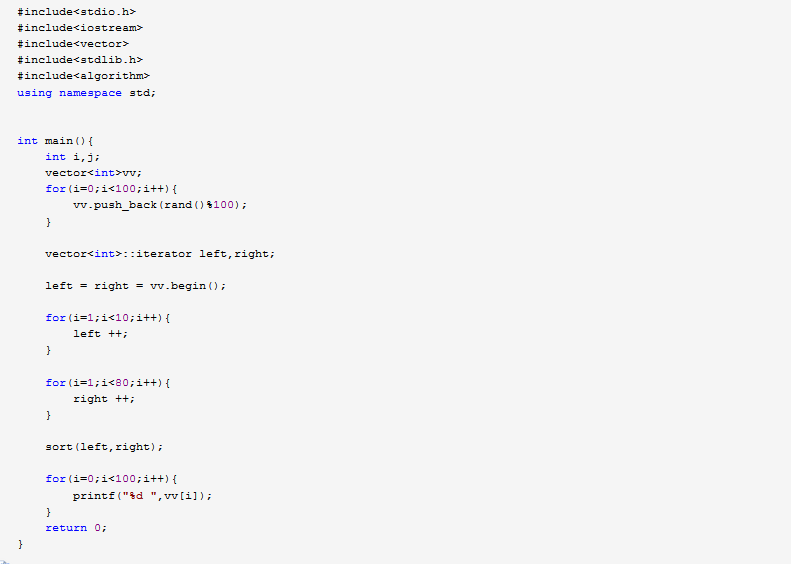 在php开发中vector如何进行局部排序